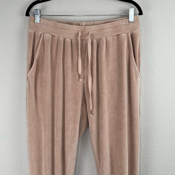 Young Fabulous & Broke Ollie Y2K High-Waist Velour Tan Comfy Jogger Pants M/L - Picture 5 of 15